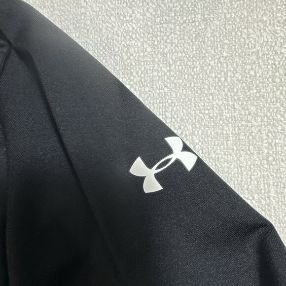 Under Armour Heatgear Women's Track Jacket Size Small Black Pockets Full Zip - Picture 5 of 9